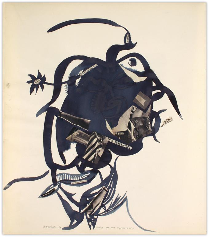 Catalogue raisonné, Jean-Jacques Lebel, Profil parlant d'autre chose - 1954