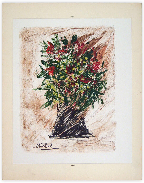 Catalogue raisonné, Edgar Stoëbel, nature morte vase et fleurs — 
