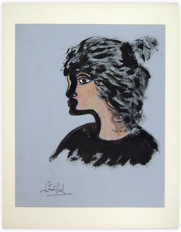 Catalogue raisonné, Edgar Stoëbel, femme de profil (buste) — 