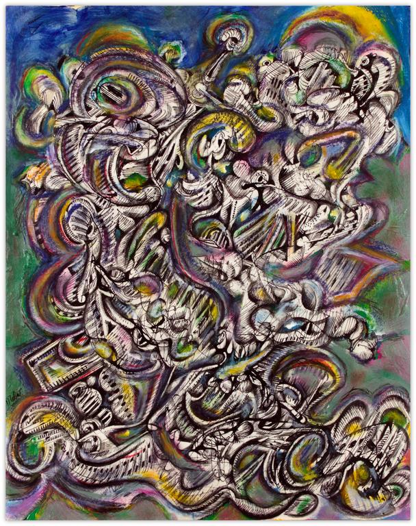 Catalogue raisonné, Jean-Jacques Lebel - Mescalin Landscape - 1958
