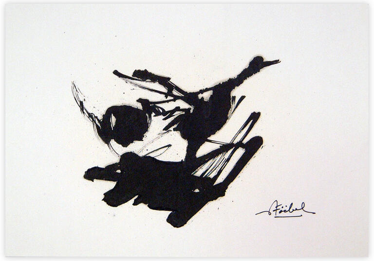 Catalogue raisonné, Edgar Stoëbel, "the take off" abstract bird — 