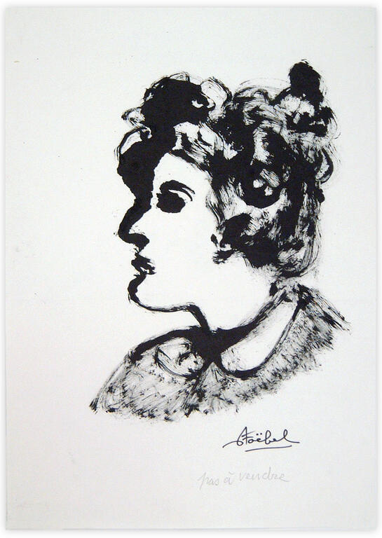 Catalogue raisonné, Edgar Stoëbel, (pas à vendre) ? - femme de profil (buste) — 
