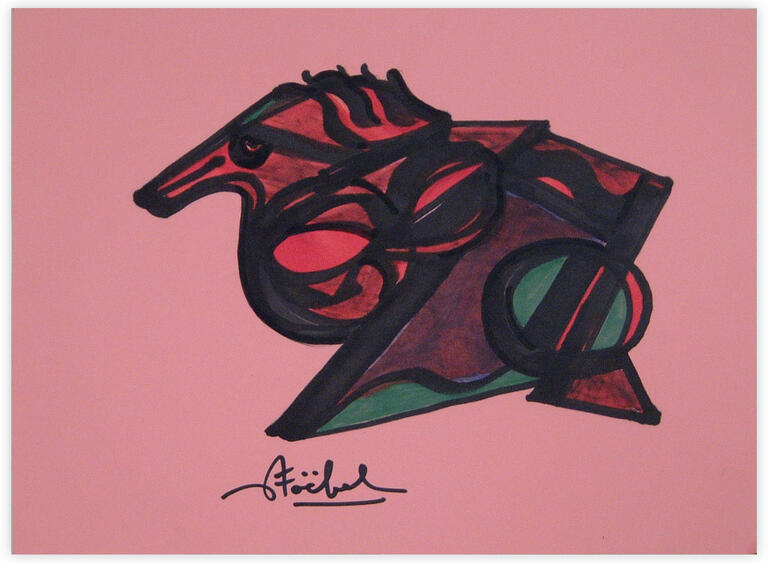 Catalogue raisonné, Edgar Stoëbel, abstract horse — 