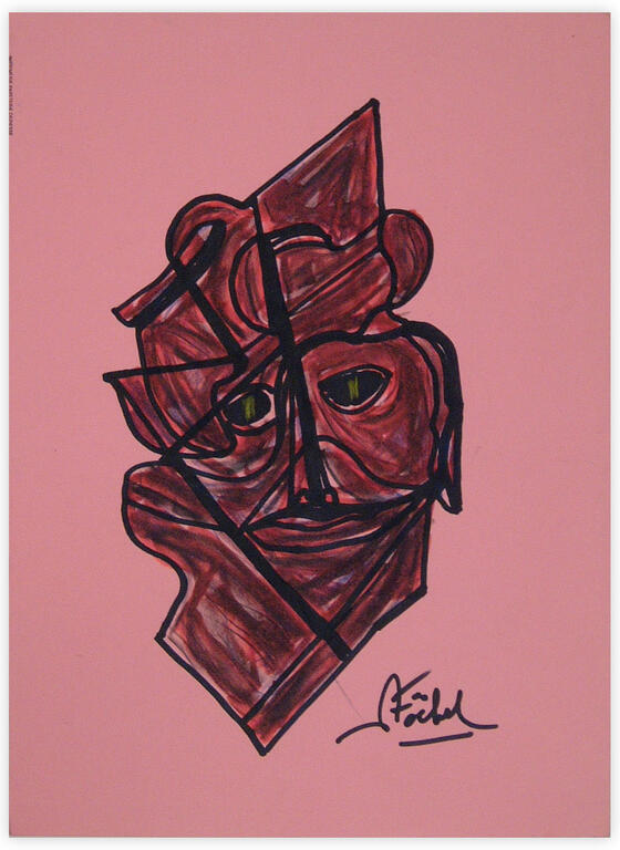 Catalogue raisonné, Edgar Stoëbel, abstract face — 