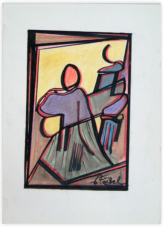 Catalogue raisonné, Edgar Stoëbel, abstract scene — 