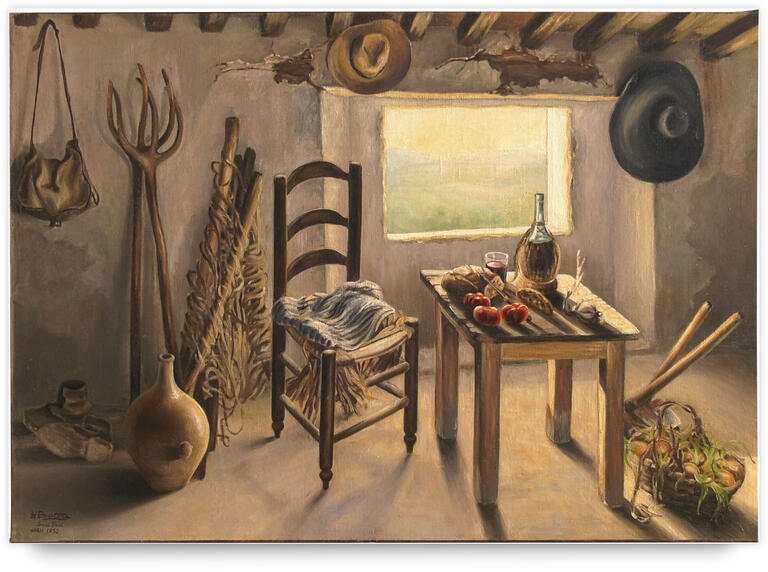 Catalogue raisonné, Henri Baviera, Intérieur paysan — 1952