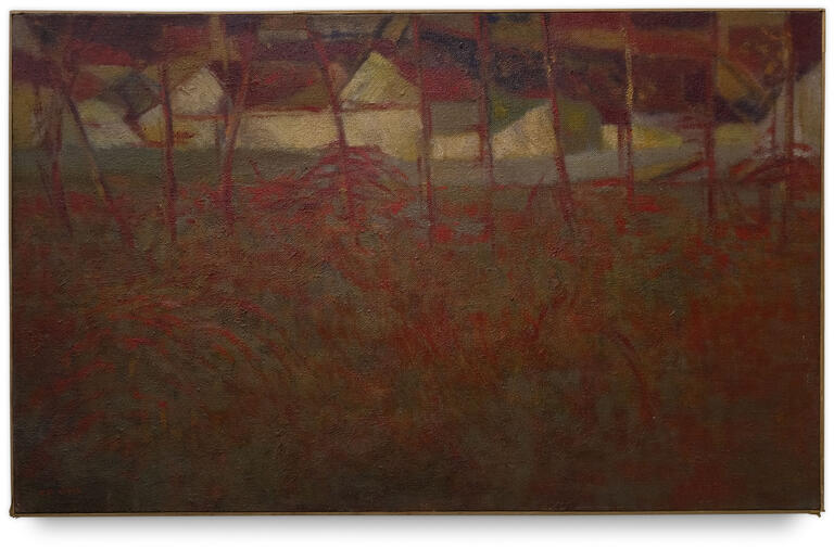 Catalogue raisonné, Patrick Baillet, Paysage à Courmas - 1978
