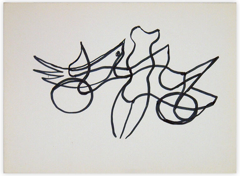 Catalogue raisonné, Edgar Stoëbel, abstract - "femme oiseau" — 
