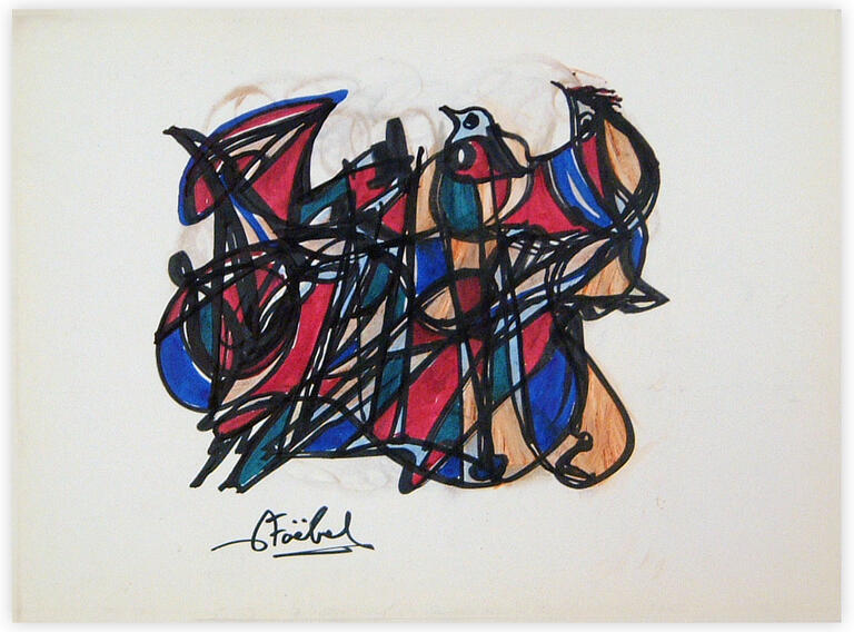 Catalogue raisonné, Edgar Stoëbel, abstract (bird) — 