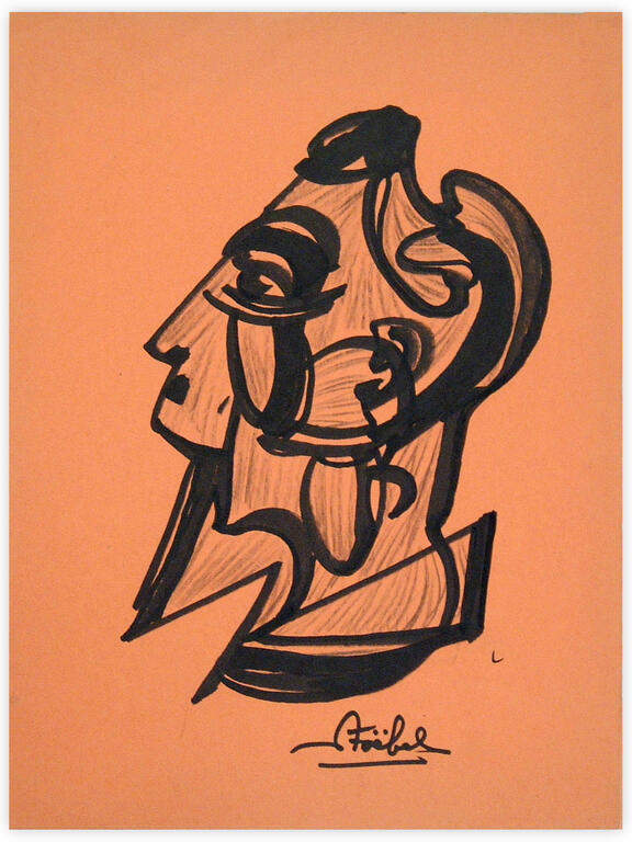 Catalogue raisonné, Edgar Stoëbel, abstract face — 