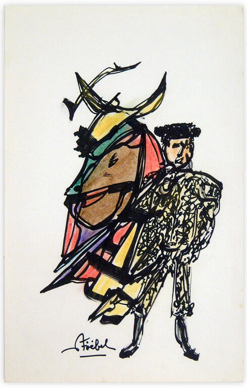 Catalogue raisonné, Edgar Stoëbel, "el matador" "tauromachie" "l'habit de feu" — 