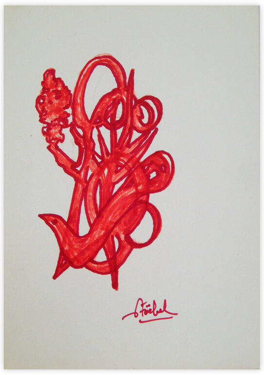 Catalogue raisonné, Edgar Stoëbel, abstract - "flower & bird" — 