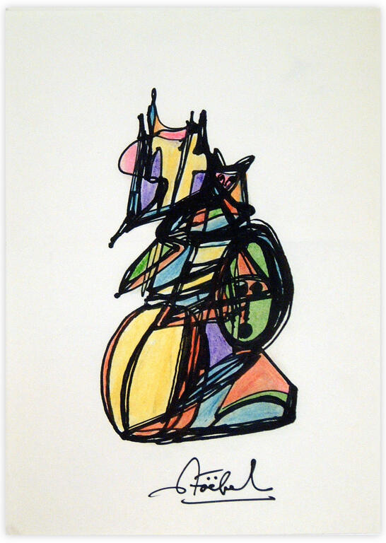 Catalogue raisonné, Edgar Stoëbel, abstract - "le chat" — 