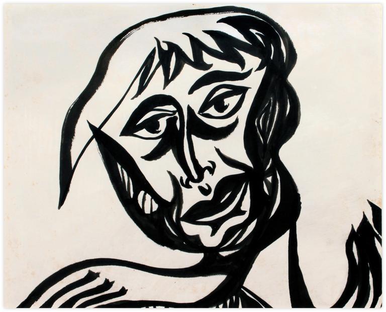 Catalogue raisonné, Jean-Jacques Lebel, Portrait de Pépita - 1954