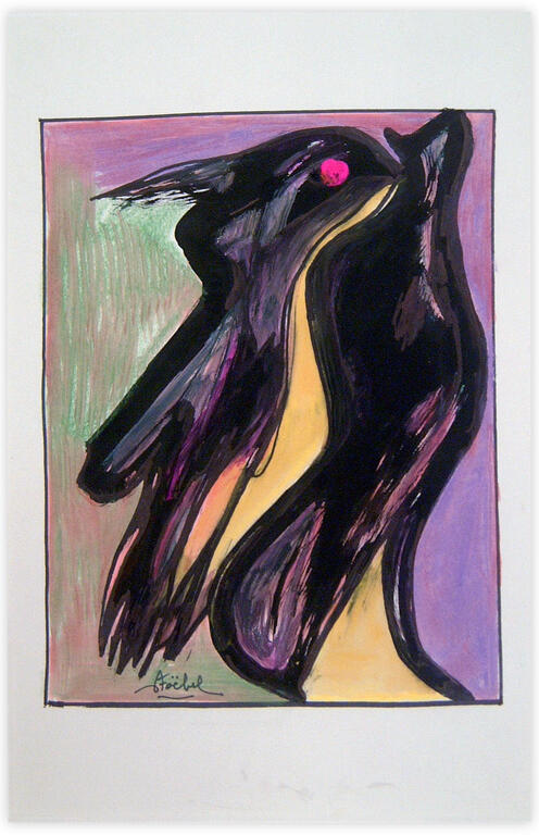 Catalogue raisonné, Edgar Stoëbel, abstract - "le héron" — 