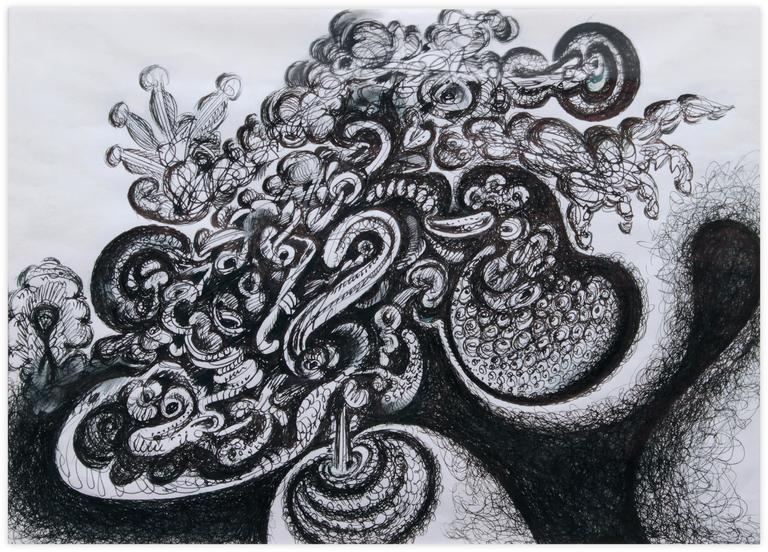 Catalogue raisonné, Jean-Jacques Lebel, Sans titre (encre de Chine)