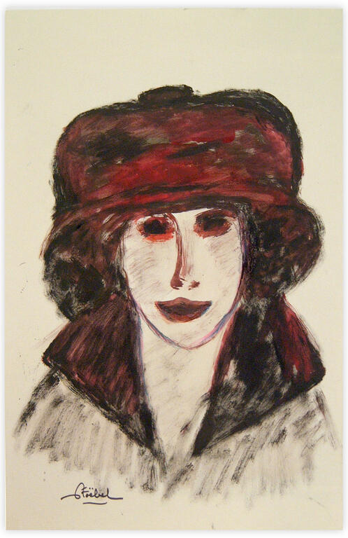 Catalogue raisonné, Edgar Stoëbel, femme au chapeau — 