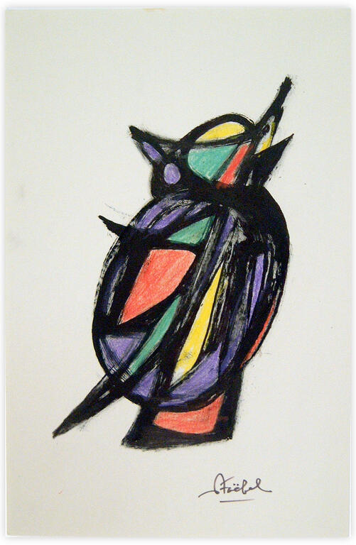 Catalogue raisonné, Edgar Stoëbel, abstract - "l'oiseau chantant" — 