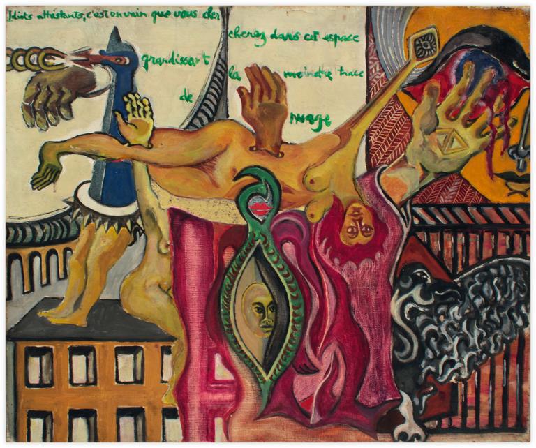 Catalogue raisonné, Jean-Jacques Lebel, Idiots attristants - 1954