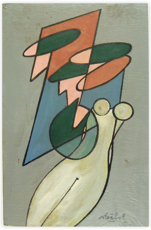 Catalogue raisonné, Edgar Stoëbel, abstract with woman — 