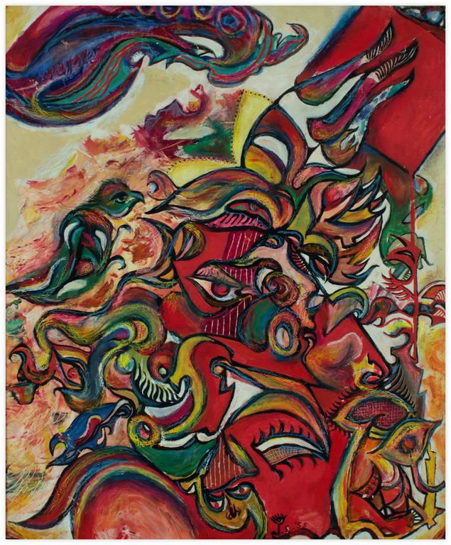 Catalogue raisonné, Jean-Jacques Lebel, Citizen Geronimo's Bird - 1955