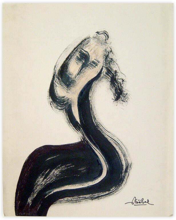 Catalogue raisonné, Edgar Stoëbel, abstract woman — 