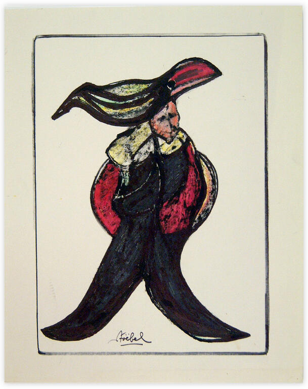 Catalogue raisonné, Edgar Stoëbel, (l'homme toucan) Le couvre-chef — 