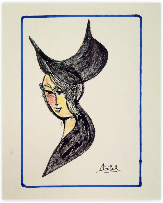 Catalogue raisonné, Edgar Stoëbel, femme coiffée — 