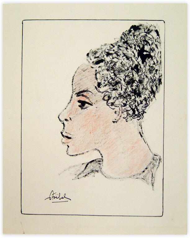 Catalogue raisonné, Edgar Stoëbel, femme de profil (buste) — 