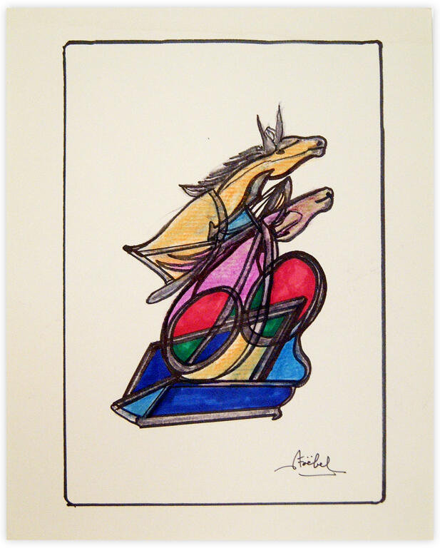 Catalogue raisonné, Edgar Stoëbel, abstract hippique — 