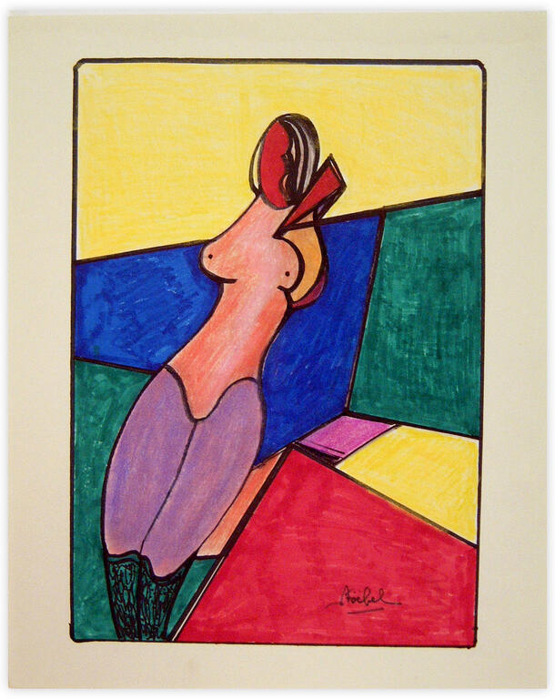 Catalogue raisonné, Edgar Stoëbel, femme aux bas — 