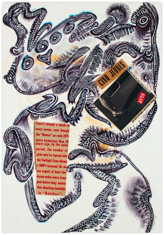 Catalogue raisonné, Jean-Jacques Lebel, Sans titre (Cinq jeunes) - 1959