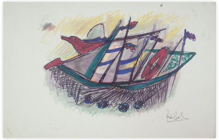 Catalogue raisonné, Edgar Stoëbel, bird 'n boat — 