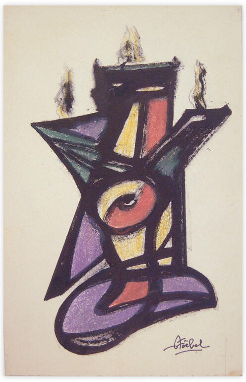 Catalogue raisonné, Edgar Stoëbel, abstract candle light — 