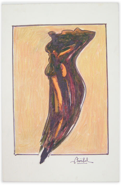 Catalogue raisonné, Edgar Stoëbel, abstract orange — 