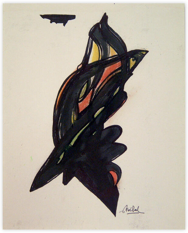 Catalogue raisonné, Edgar Stoëbel, birdy abstract — 