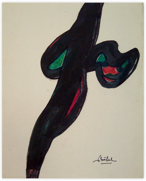 Catalogue raisonné, Edgar Stoëbel, abstract feminin form — 