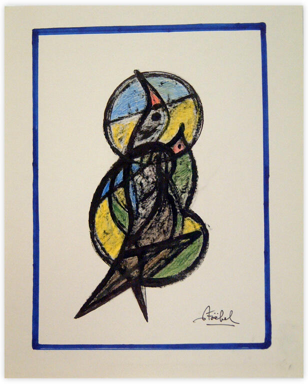 Catalogue raisonné, Edgar Stoëbel, "seabird 'n fish" "flying fish" — 