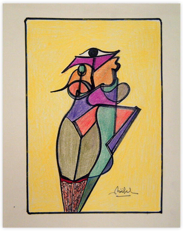 Catalogue raisonné, Edgar Stoëbel, woman's eye in yellow — 