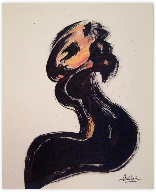 Catalogue raisonné, Edgar Stoëbel, abstract feminin form — 