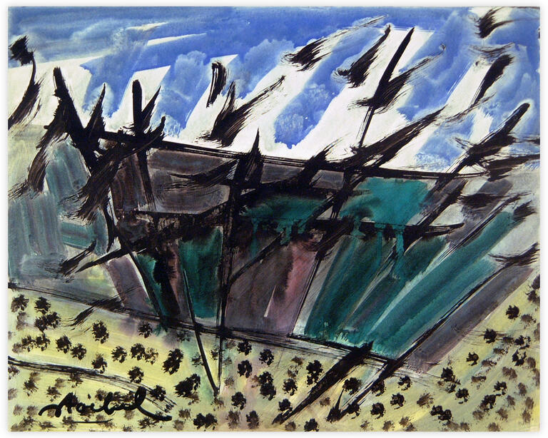 Catalogue raisonné, Edgar Stoëbel, abstract landscape — 