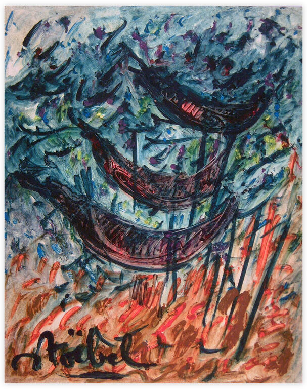 Catalogue raisonné, Edgar Stoëbel, 3 barques dans les remous — 