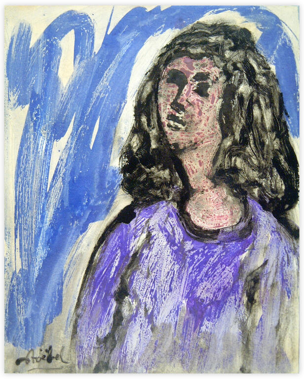 Catalogue raisonné, Edgar Stoëbel, woman blue — 