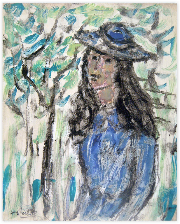 Catalogue raisonné, Edgar Stoëbel, femme au chapeau — 