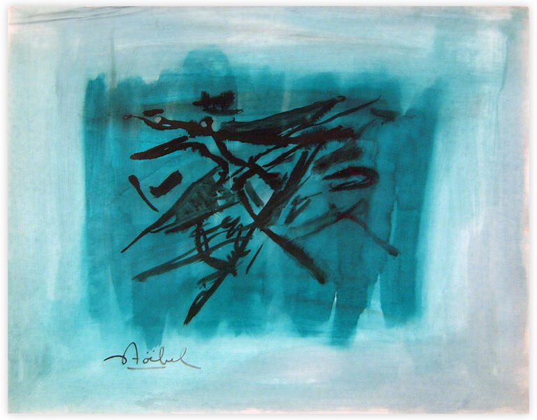 Catalogue raisonné, Edgar Stoëbel, abstract green — 