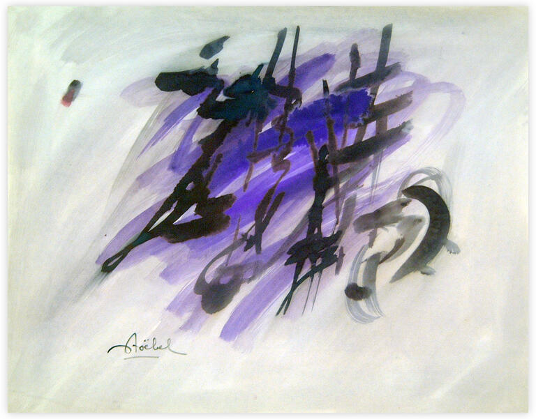 Catalogue raisonné, Edgar Stoëbel, abstract violet — 
