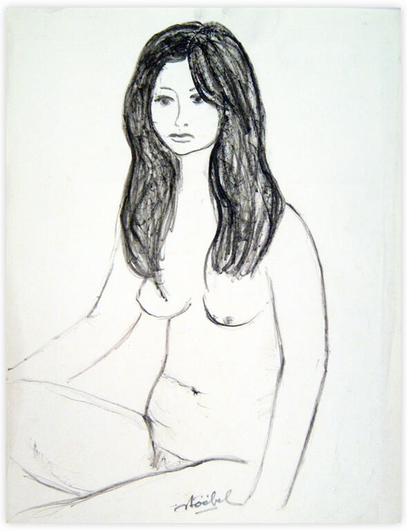 Catalogue raisonné, Edgar Stoëbel, brown hair nude — 