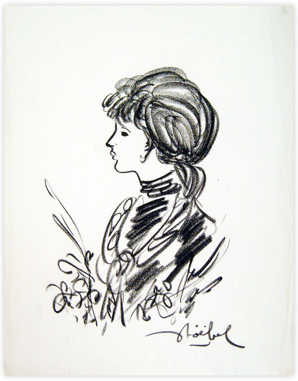 Catalogue raisonné, Edgar Stoëbel, femme de profil — 