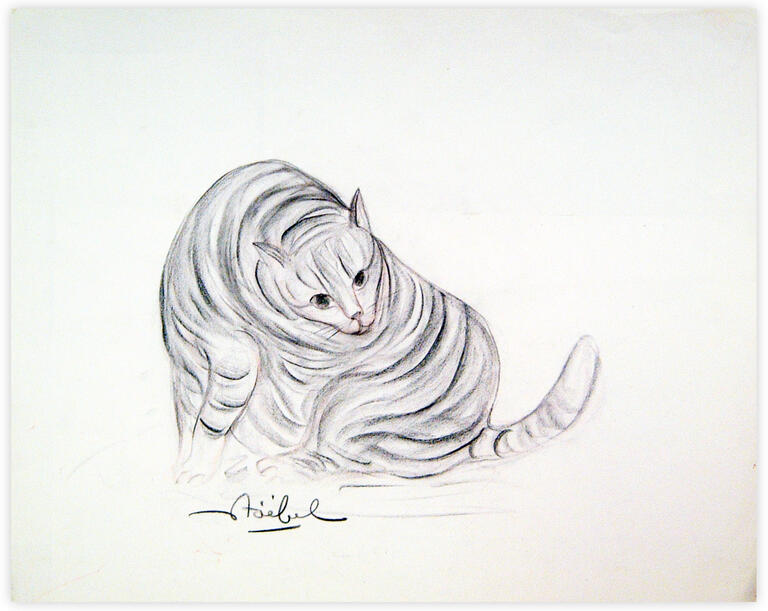 Catalogue raisonné, Edgar Stoëbel, chat — 