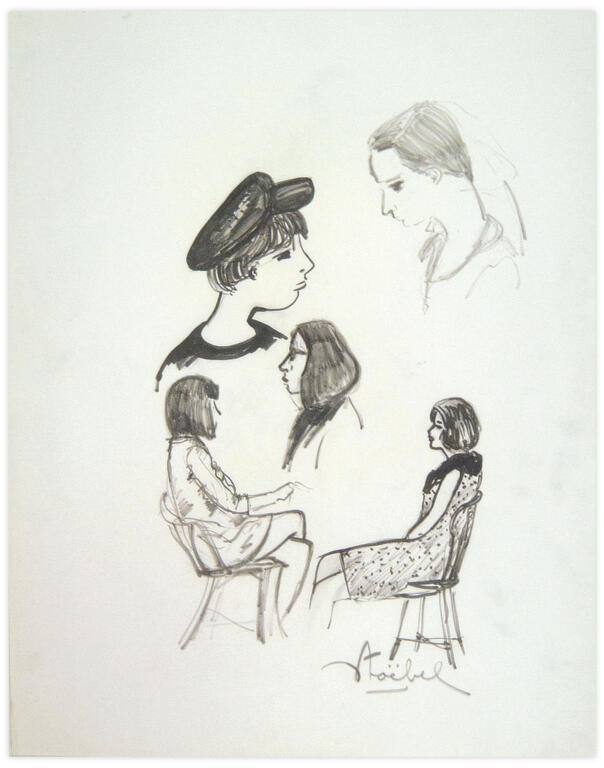 Catalogue raisonné, Edgar Stoëbel, étude, différents personnages — 